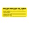 Nevs Label, Fresh Frozen Plasma 7/8" x 2-1/4" Yellow w/ black L-5054Y - alternate 1